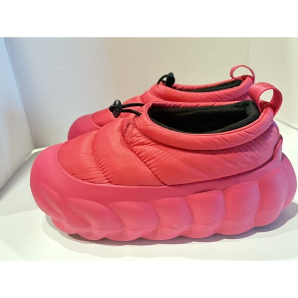 Crocs Overpuff Shorty W9 M7 Platform Shoes Pink Slip On